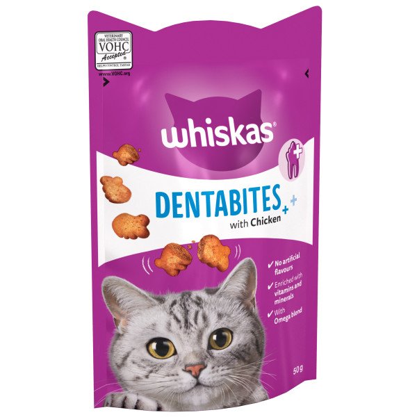 Whiskas Dentabites Chicken Cat Treats 8 x 50g