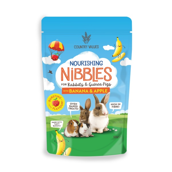 Country Value Nibbles Banana & Apple Treats 8 x 60g