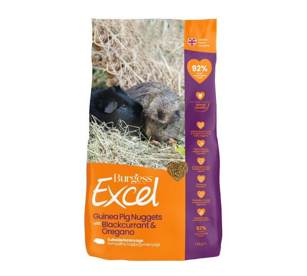 Burgess Excel Guinea Pig Nuggets Blackcurrent & Oregano 4 x 1.5kg