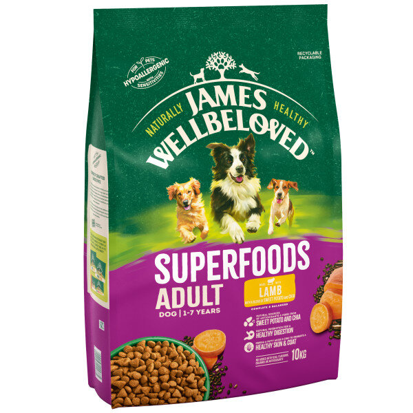 aJames Wellbeloved Superfoods Adult Lamb with Sweet Potato & Chia 10kg