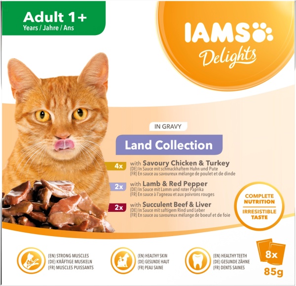 Iams Delight Adult Land Collection in Gravy 8 x 85g