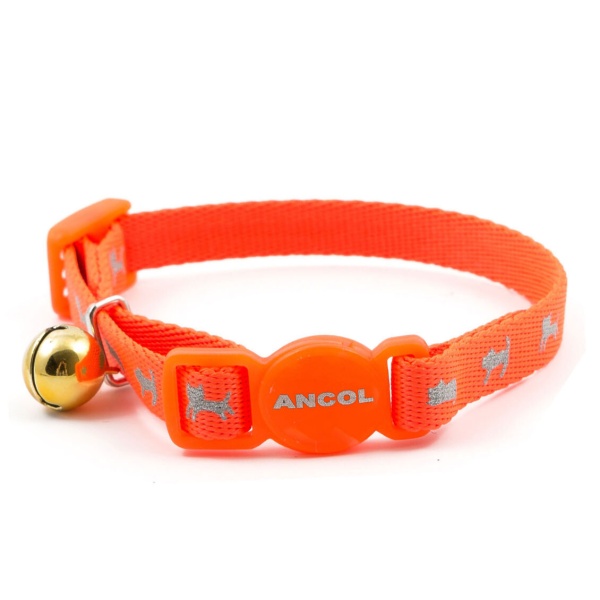 Ancol Hi-Vis Orange Safety Kitten Collar