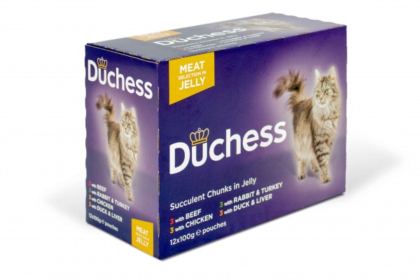 Duchess Meat Cat Food in Jelly Pouches 4 x 12 x 100g