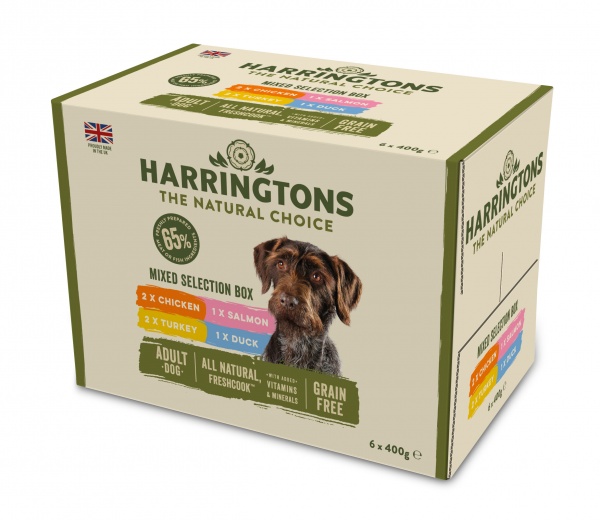 Harringtons Dog Adult Complete Mixed Pack Trays 6 x 400g