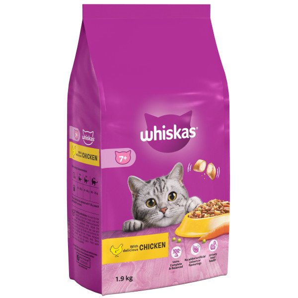 Whiskas Dry 7+ Chicken Senior Cat Food 1.9kg