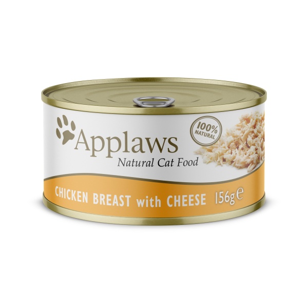 Applaws Cat Chicken Breast with Cheese in Broth Tins 24 x 156g