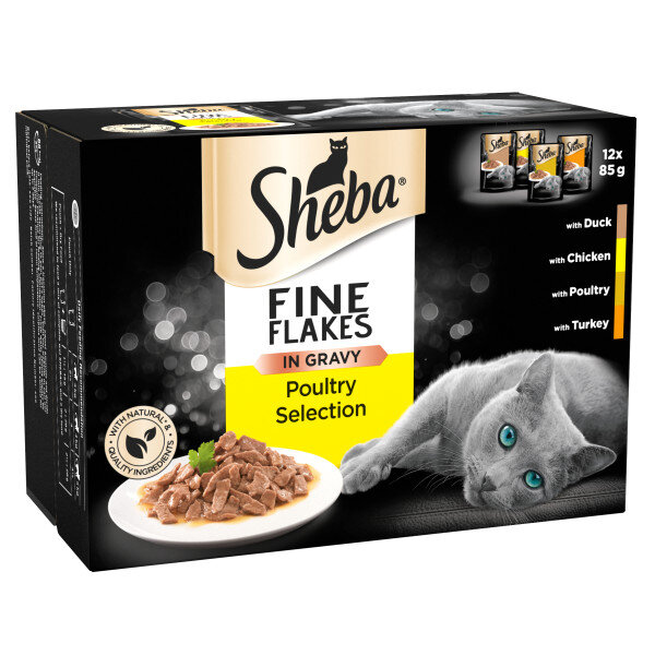 Sheba Fine Flakes in Jelly with Chicken 12 x 85g