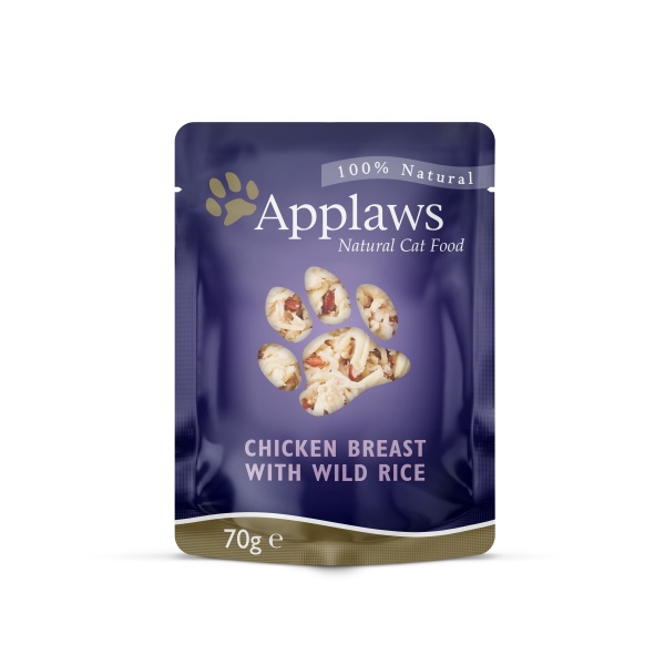Applaws Cat Chicken with Wild Rice in Broth Pouches 12 x 70g