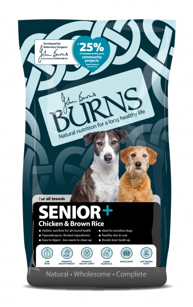 Burns Senior+ Chicken & Brown Rice 12kg