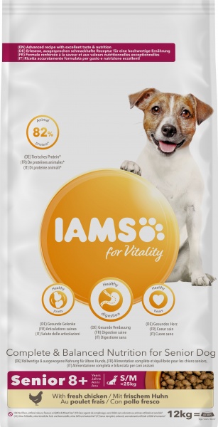 Iams Dog Senior Vitality Small/Medium Breed Chicken 12kg