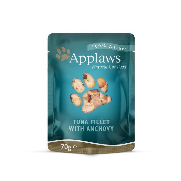 Applaws Cat Tuna Fillet with Anchovy in Broth Pouches 12 x 70g
