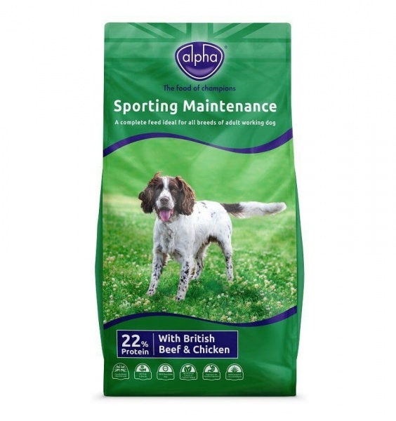 Alpha Adult Maintenance Sporting Dog Food with Beef and Chicken 15kg