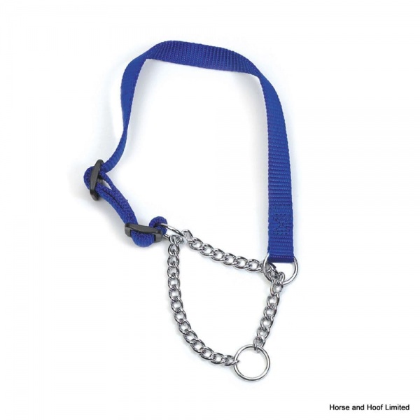 Ancol Nylon Chain Check Collar Blue