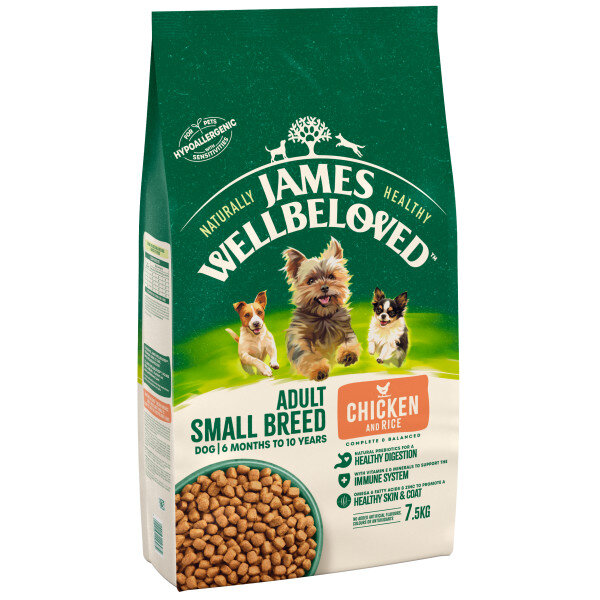 James Wellbeloved Adult Small Breed Chicken & Rice 7.5kg