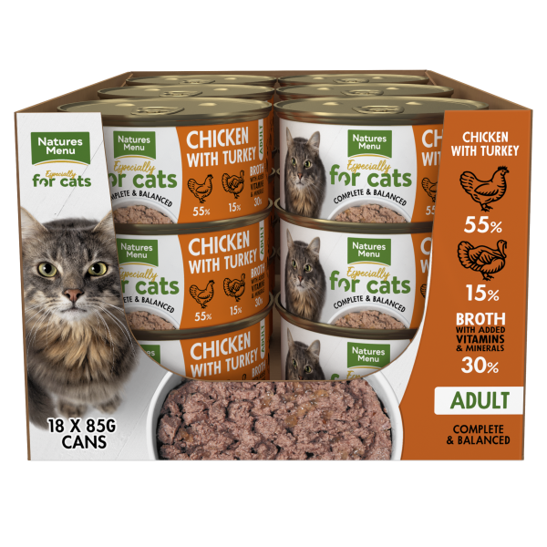 Natures Menu for Cats Adult Chicken & Turkey Tins 18 x 85g