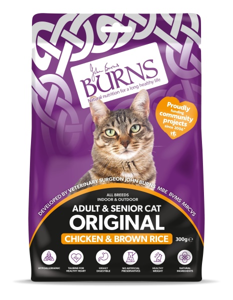 Burns Adult & Senior Cat Original Chicken & Brown Rice 300g