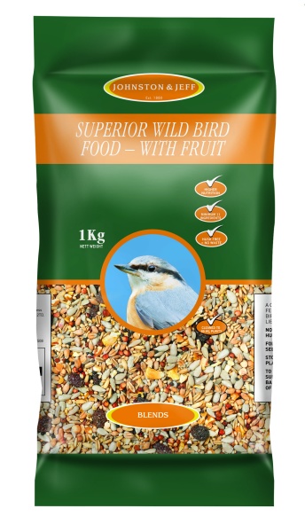 Johnston & Jeff Superior Wild Bird with Fruit No Mess 12 x 1kg