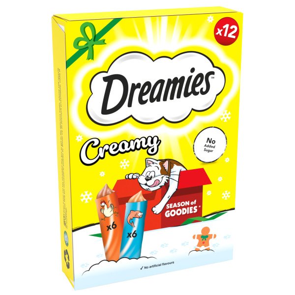 Dreamies Creamy Snack with Chicken & Salmon 7 x 12 pack