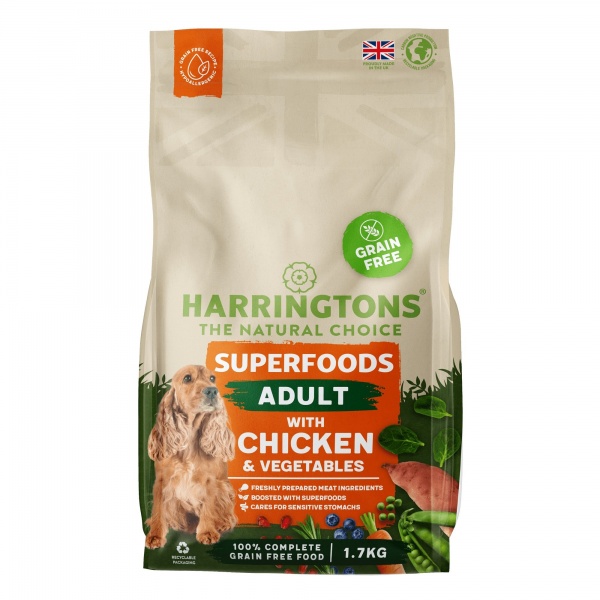 Harringtons Adult Grain Free Superfoods Chicken & Veg 4 x 1.7kg