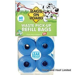 Bags On Board Blue & Patterned Refill Doggy Bags