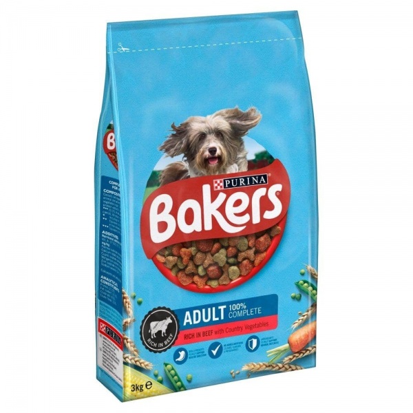 Bakers Complete Adult Dog with Beef & Veg Dog Food 3kg