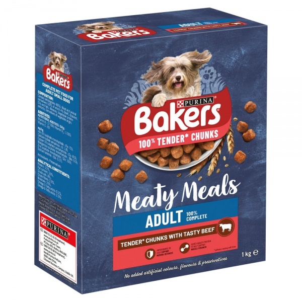Bakers Complete Meaty Meals Adult with Beef 5 x 1kg