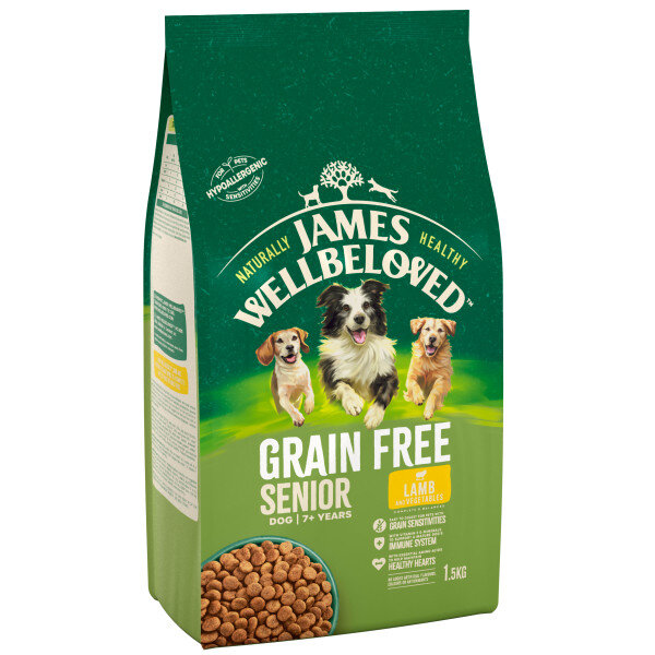James Wellbeloved Grain Free Lamb & Vegetable Senior Dog Food 1.5kg