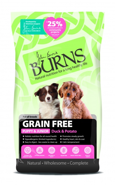 Burns Free From with Duck & Potato Puppy Food 2kg
