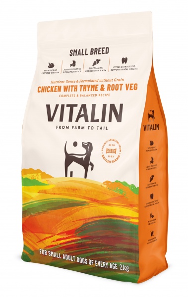 Vitalin Adult Small Breed Chicken with Thyme & Root Veg 4 x 2kg