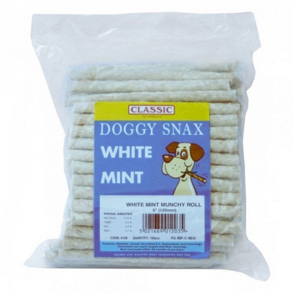 Classic Munchy Mini Roll White Mint 100 x 13cm