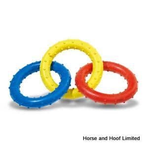 Classic Triple Ring Rubber Tug Dog Toy