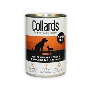 Collards Adult Grain Free Turkey in Gravy Dog Tins 12 x 390g