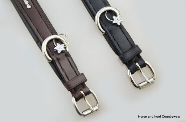 Companion Leather Dog Collar with Diamante