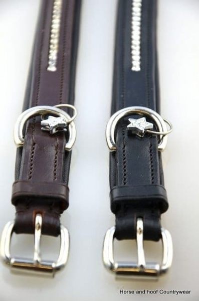 Companion Leather Dog Collar with Diamante