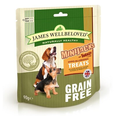 James Wellbeloved MiniJacks Turkey & Veg Grain Free 10 x 90g