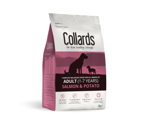 Collards Adult Salmon & Potato Dog Food 2kg