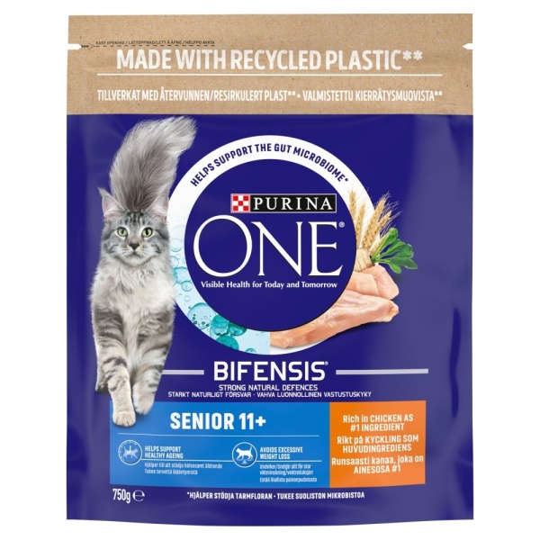 Purina One Senior 11+ Cat Chicken 4 x 750g