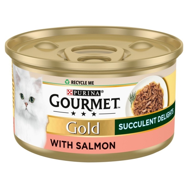 Gourmet Gold Succulent Delights with Salmon 12 x 85g