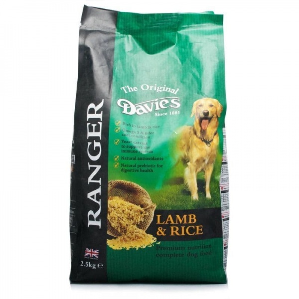 Davies Ranger Lamb & Rice Dog Food 15kg PMP