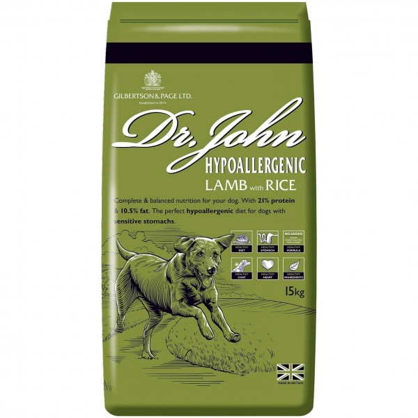 Dr Johns Hypoallergenic Dog Food Lamb with Rice 4kg