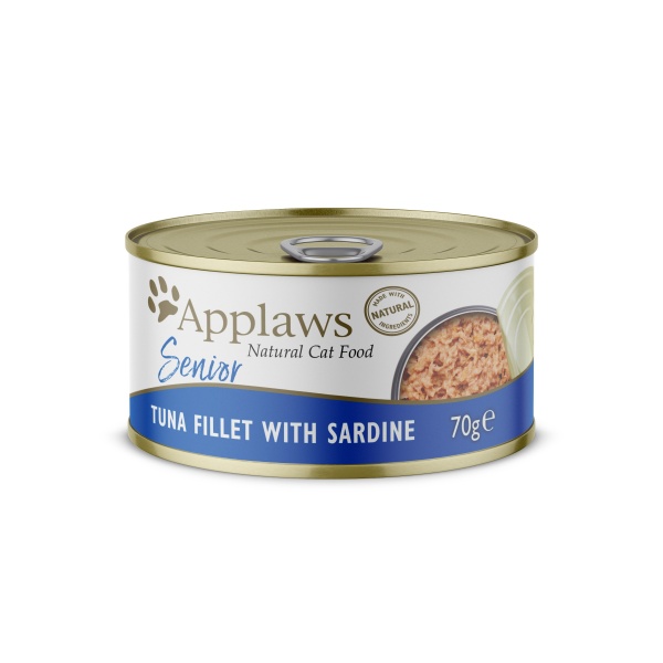 Applaws Cat Senior Tuna Fillet with Sardine Tins 24 x 70g