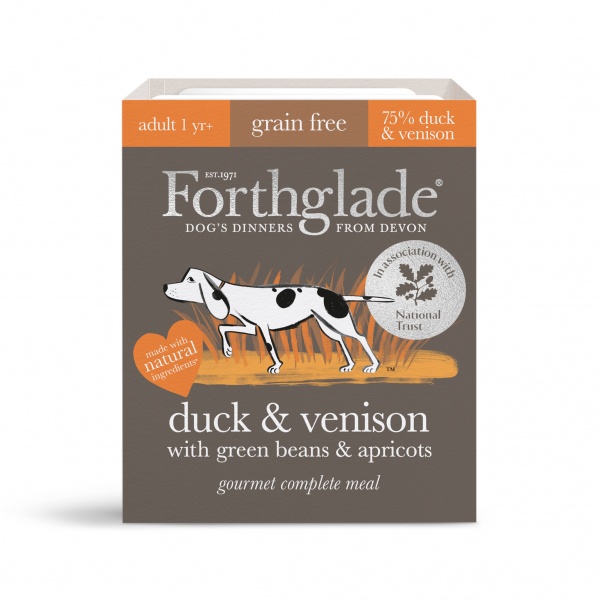 Forthglade Gourmet Duck & Venison with Green Beans & Apricot Adult Dog Food 7x395g