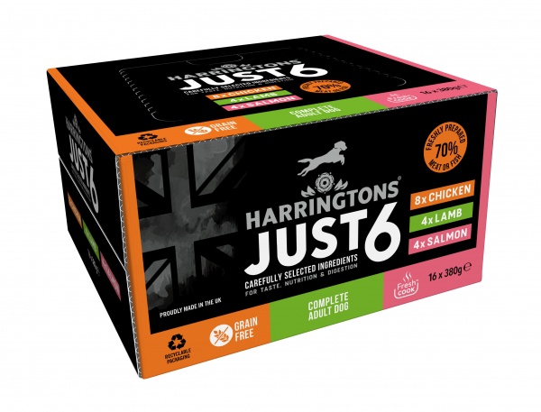 Harringtons Just 6 Complete Adult Multipack Trays 16 x 380g