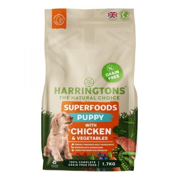 Harringtons Puppy Grain Free Superfoods Chicken & Veg 4 x 1.7kg