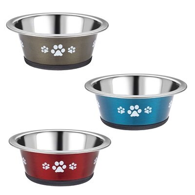 Classic Posh Paws S Steel Cat Dish 6 x 240ml