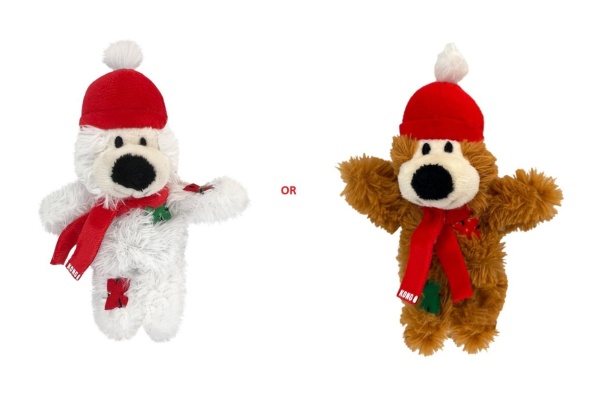 Kong Xmas Cat Softies Bear Assorted Each