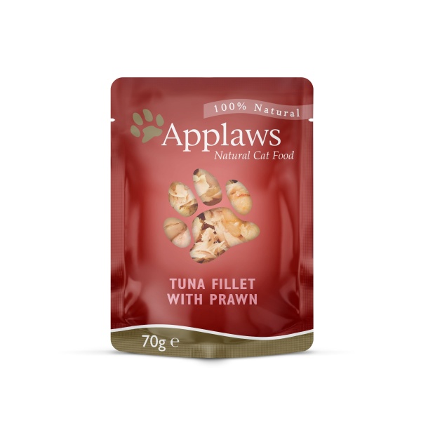 Applaws Cat Tuna Fillet with Pacific Prawn in Broth Pouches 12 x 70g