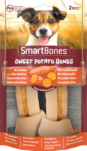 SmartBones Sweet Potato Medium Dog Treats x 2 Pieces
