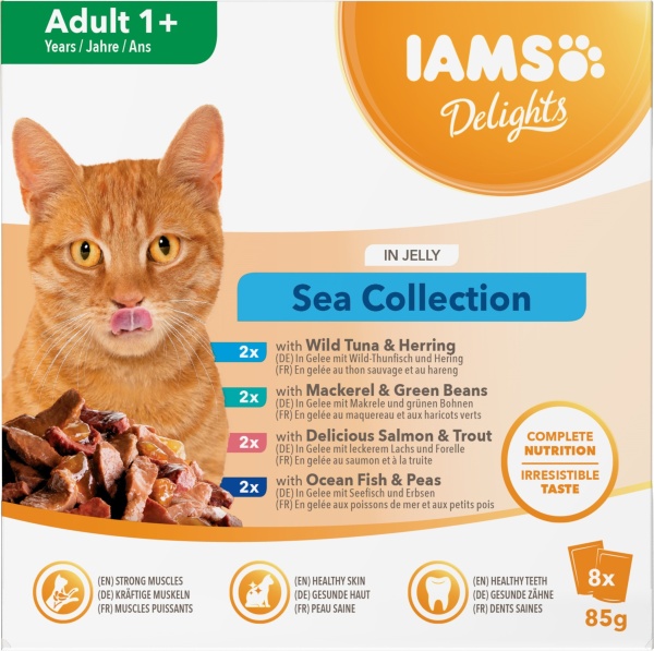 Iams Delight Adult Sea Collection in Jelly 8 x 85g