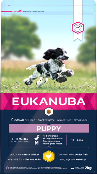 Eukanuba Puppy Medium Breed Chicken 3 x 2kg